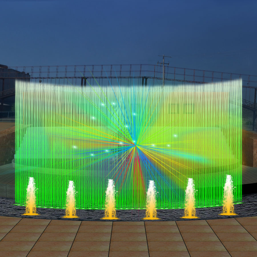 Laser Water Screen Movie Water Jet Fountain
