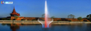 Lake Floating 70*12m Music Dancing Fountain with Water Screen