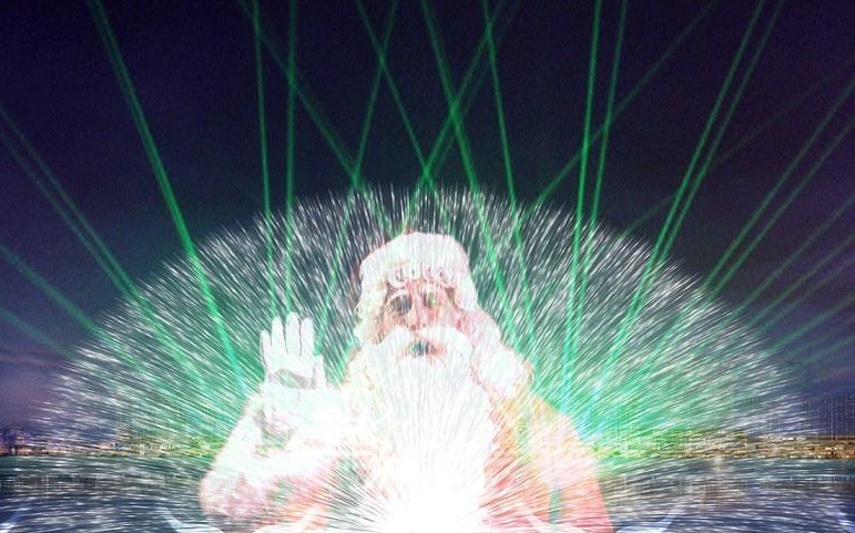 Amazing Water Screen Laser Fountain Show