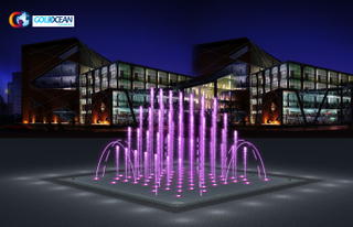 Outdoor Music Dancing Dry Fountain with Jumping Jet Fountain