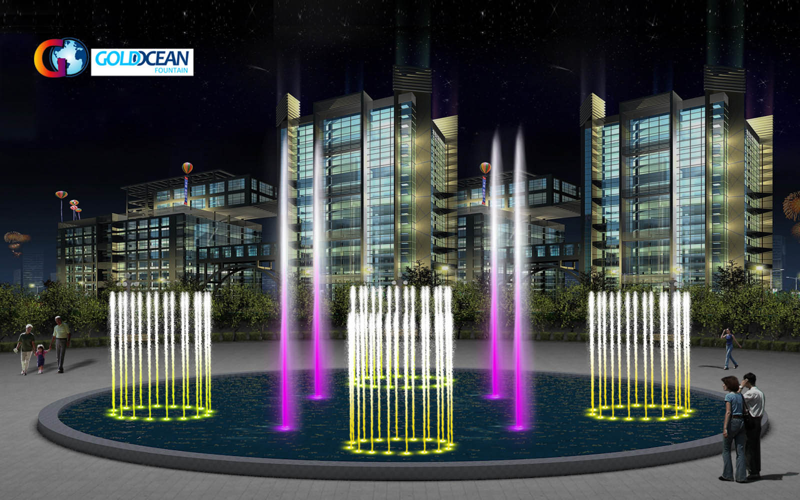 Outdoor Floating Music Dancing Water Fountain