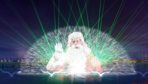 Multicolored Water Screen Laser Movie Fountain 