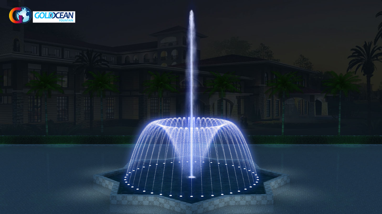 Pool Decoration Dia.10m Dancing Water Fountain