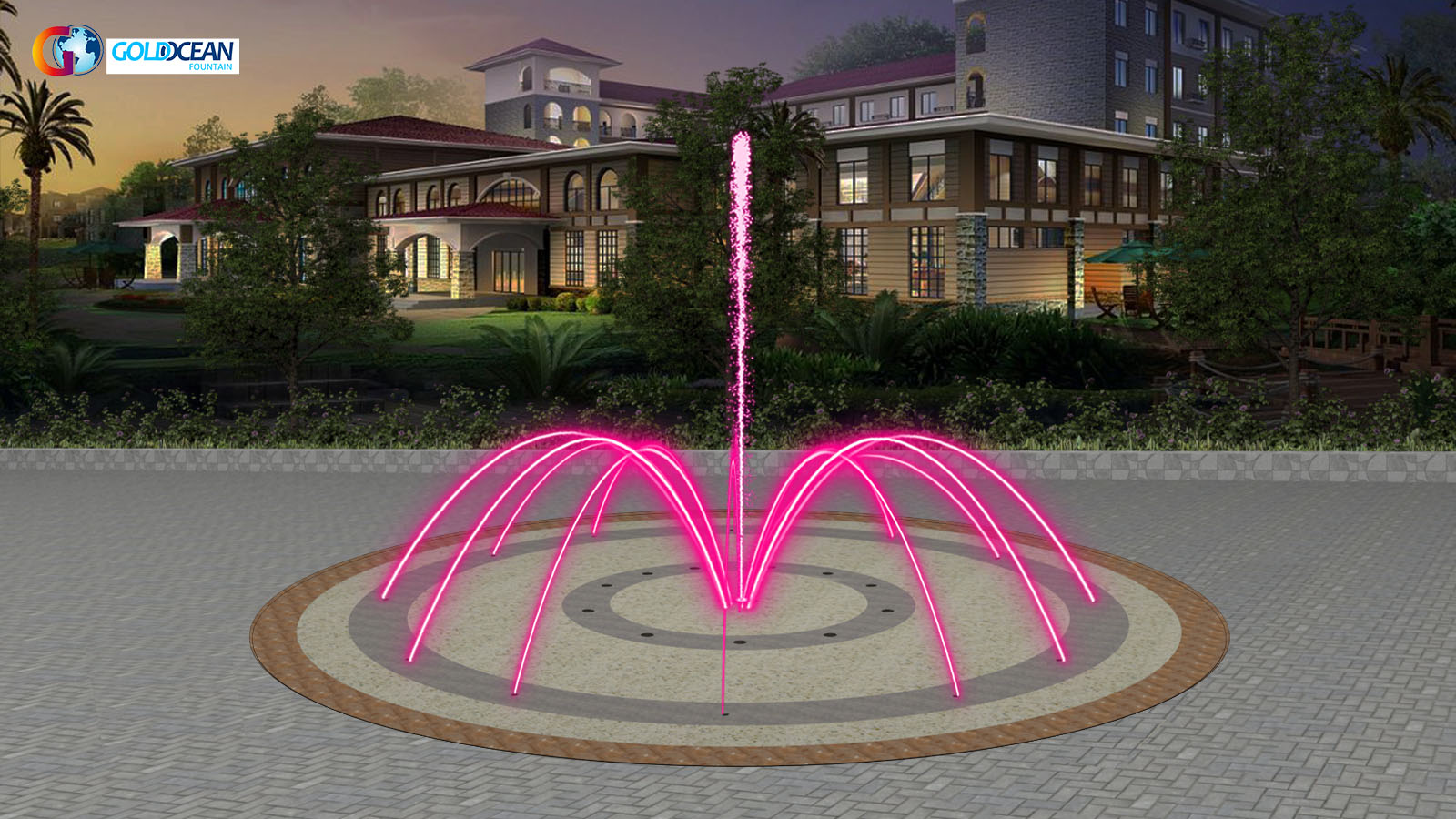 FREE DESIGN Customized Outdoor Jumping Jets Fountain