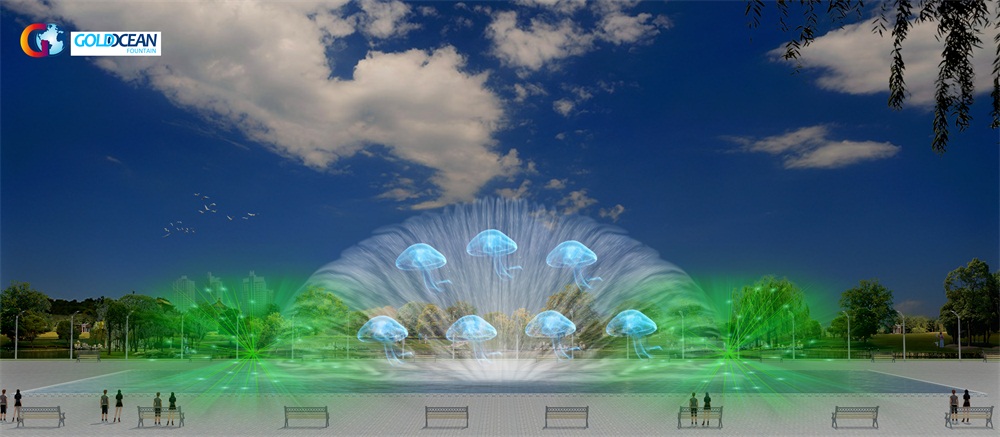 Park Multimedia Music Dancing Fountain