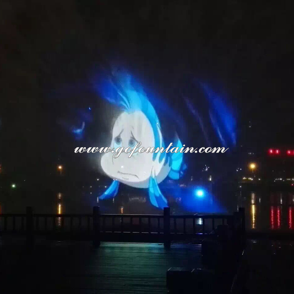Outdoor Multimedia Software Music Dancing Water Fountain with Water Screen Movie